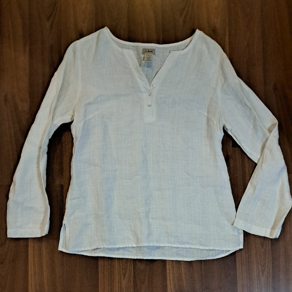 L.L. Bean Cream Blouse